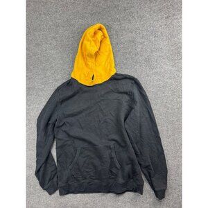 The Rail Hoodie Men's XXL Black‎ Yellow Pullover Sweatshirt Kangaroo Pocket